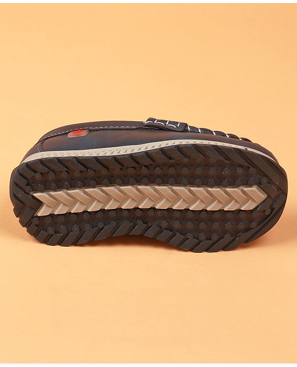 Cute Walk By Babyhug Slip On Loafers With Stitch Detailing - Navy Blue