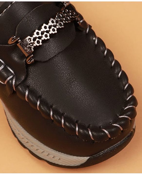 Cute Walk By Babyhug Slip On Loafers With Stitch Detailing - Navy Blue