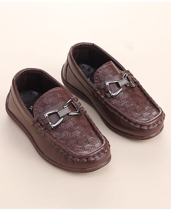 Cute Walk by Babyhug Loafer With Textured Design - Brown