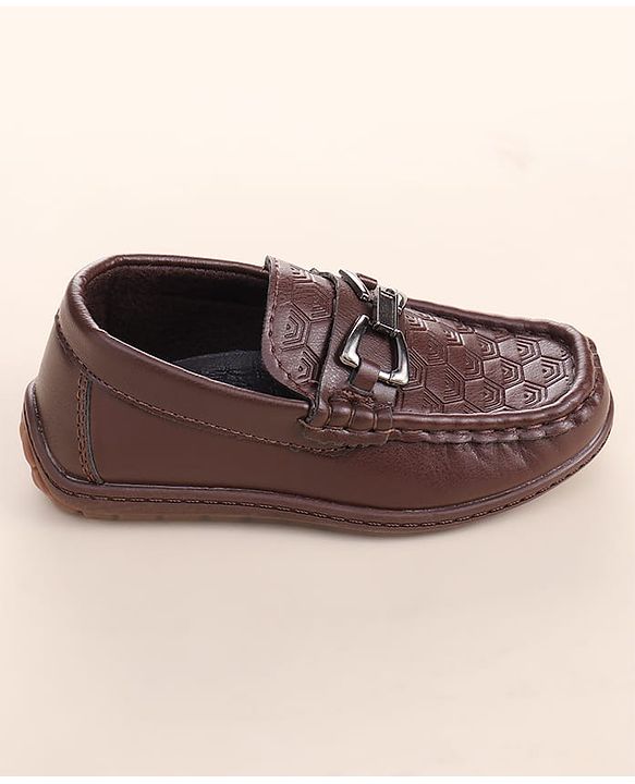 Cute Walk by Babyhug Loafer With Textured Design - Brown