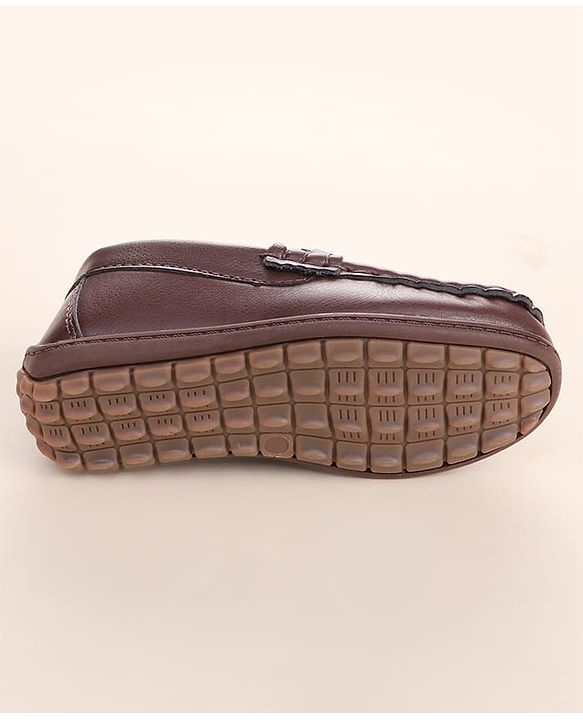 Cute Walk by Babyhug Loafer With Textured Design - Brown