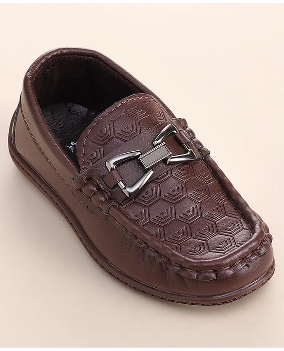 Cute Walk by Babyhug Loafer With Textured Design - Brown