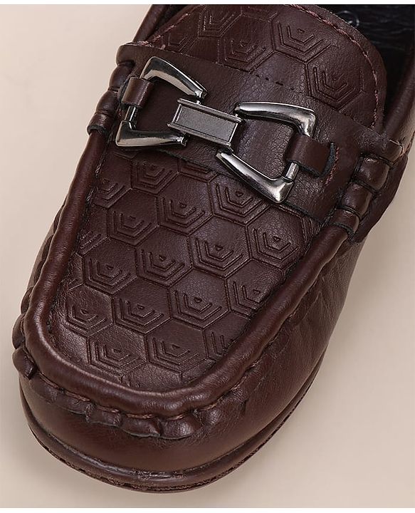 Cute Walk by Babyhug Loafer With Textured Design - Brown