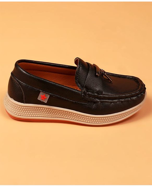Cute Walk by Babyhug Slip On Solid Coloured Loafers With Applique - Navy Blue