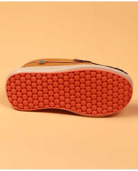 Cute Walk by Babyhug Slip On Solid Coloured Loafers With Applique - Navy Blue