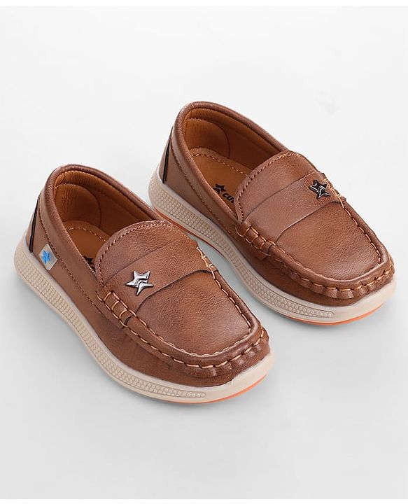 Cute Walk by Babyhug Slip On Solid Coloured Loafers - Brown