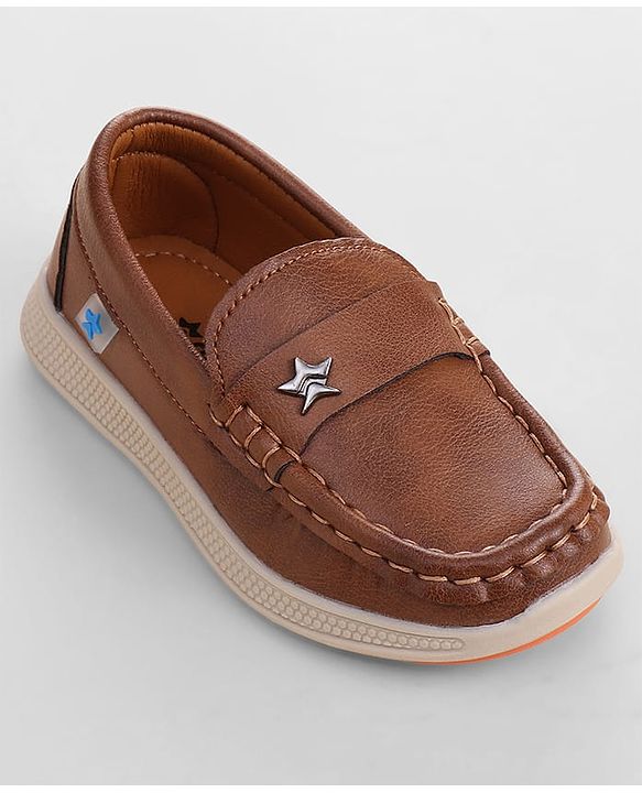 Cute Walk by Babyhug Slip On Solid Coloured Loafers - Brown
