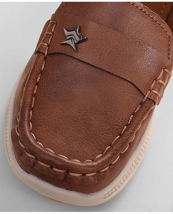 Cute Walk by Babyhug Slip On Solid Coloured Loafers - Brown