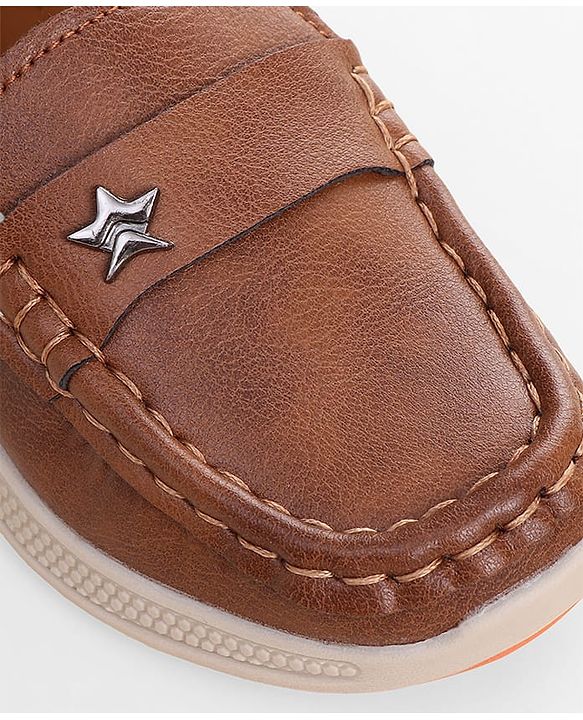 Cute Walk by Babyhug Slip On Solid Coloured Loafers - Brown