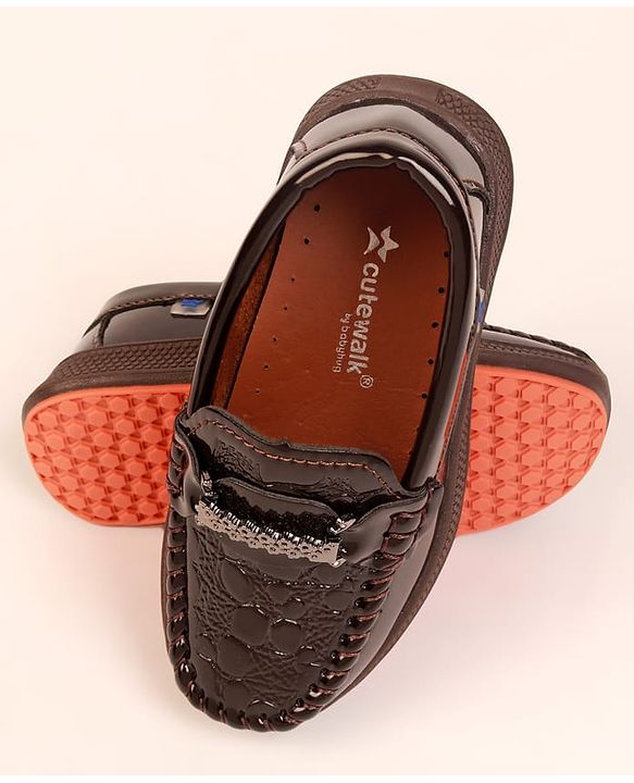 Cute Walk by Babyhug Formal & Party Wear Loafer Shoes - Brown