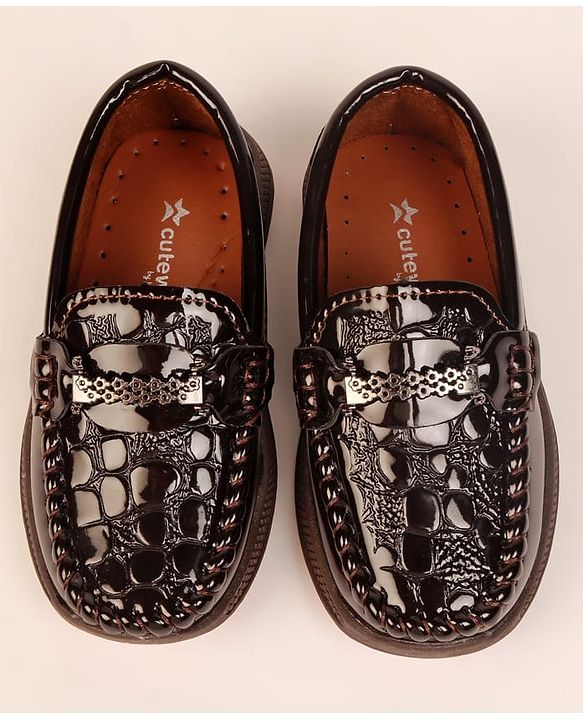 Cute Walk by Babyhug Formal & Party Wear Loafer Shoes - Brown