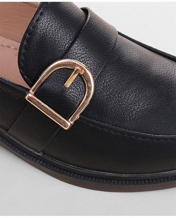Cute Walk by Babyhug Slip On Solid Coloured Loafers - Black