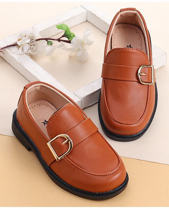 Cute Walk by Babyhug Slip On Solid Coloured Loafers - Black