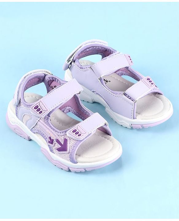 Cute Walk by Babyhug Velcro Closure Sandals With Arrow Applique - Purple