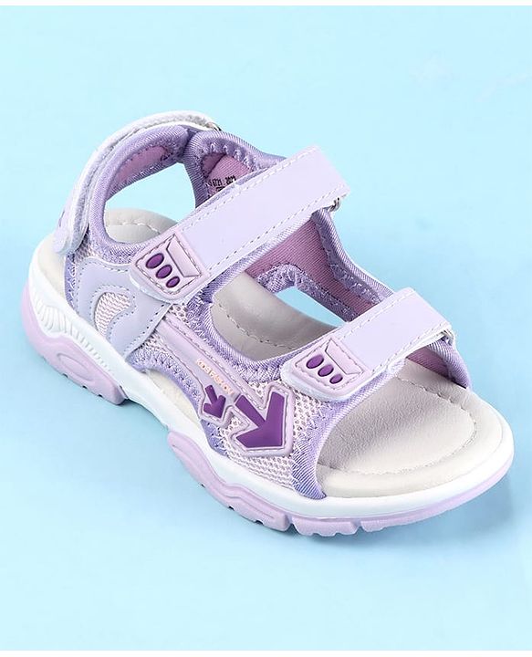 Cute Walk by Babyhug Velcro Closure Sandals With Arrow Applique - Purple