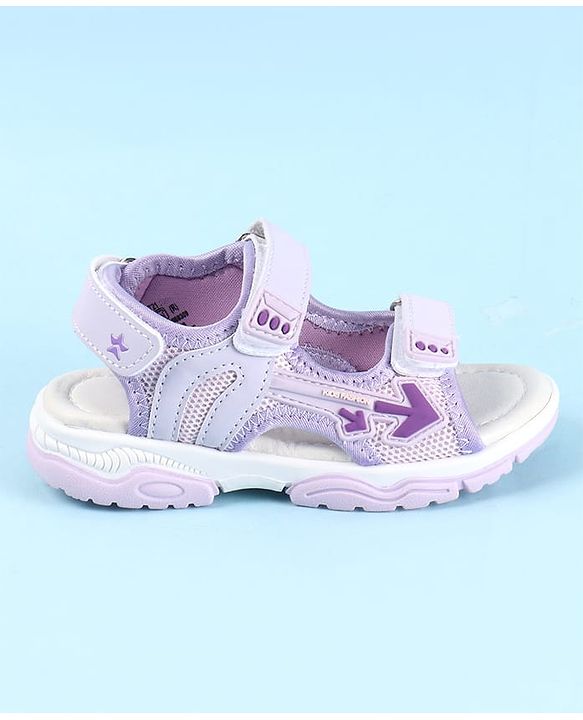 Cute Walk by Babyhug Velcro Closure Sandals With Arrow Applique - Purple