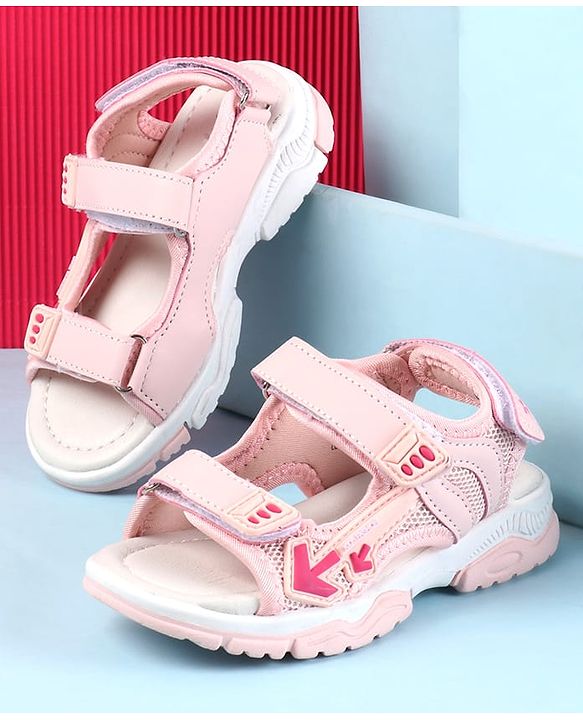 Cute Walk by Babyhug Velcro Closure Sandals With Arrow Applique - Purple