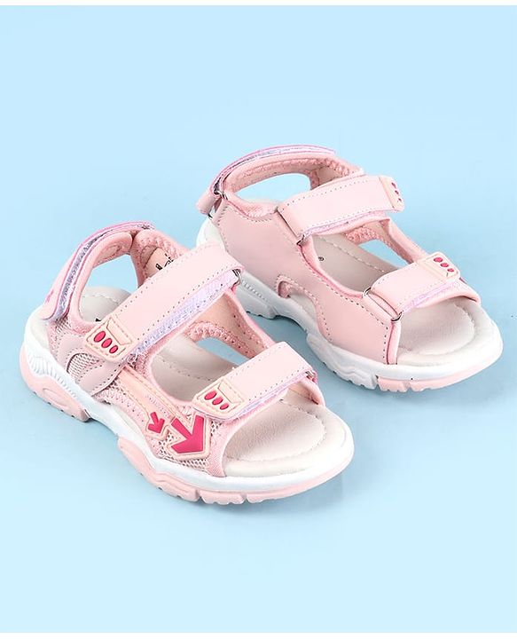 Cute Walk by Babyhug Velcro Closure Sandals With Arrow Applique - Purple