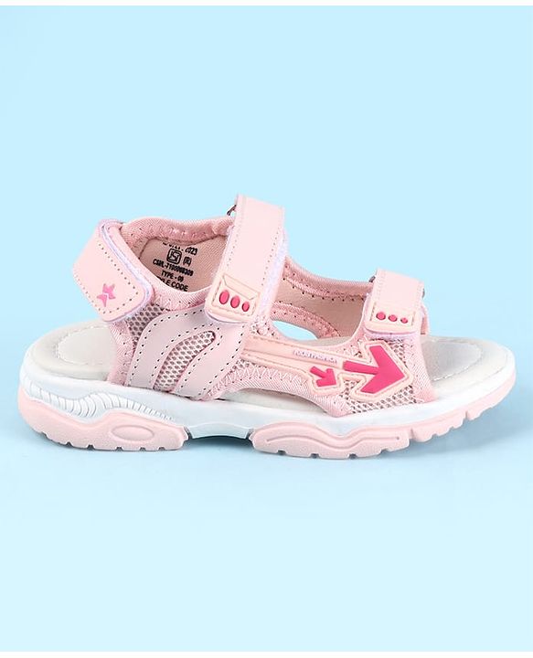 Cute Walk by Babyhug Velcro Closure Sandals With Arrow Applique - Purple