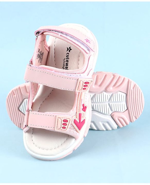Cute Walk by Babyhug Velcro Closure Sandals With Arrow Applique - Purple
