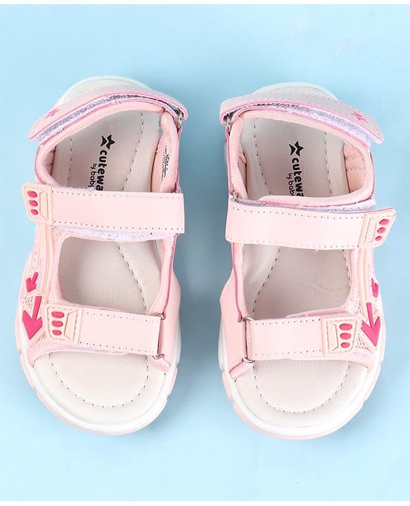 Cute Walk by Babyhug Velcro Closure Sandals With Arrow Applique - Purple