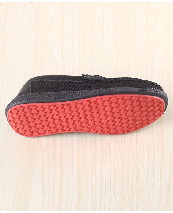 Pine Kids Slip On Loafers With Applique - Black