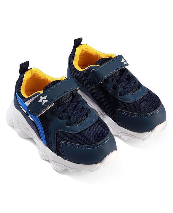 Cute Walk by Babyhug Velcro Closure Colour Block Casual Shoes With Lace Detailing - Pink