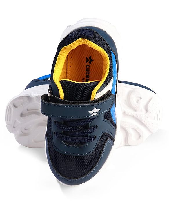 Cute Walk by Babyhug Velcro Closure Colour Block Casual Shoes With Lace Detailing - Pink