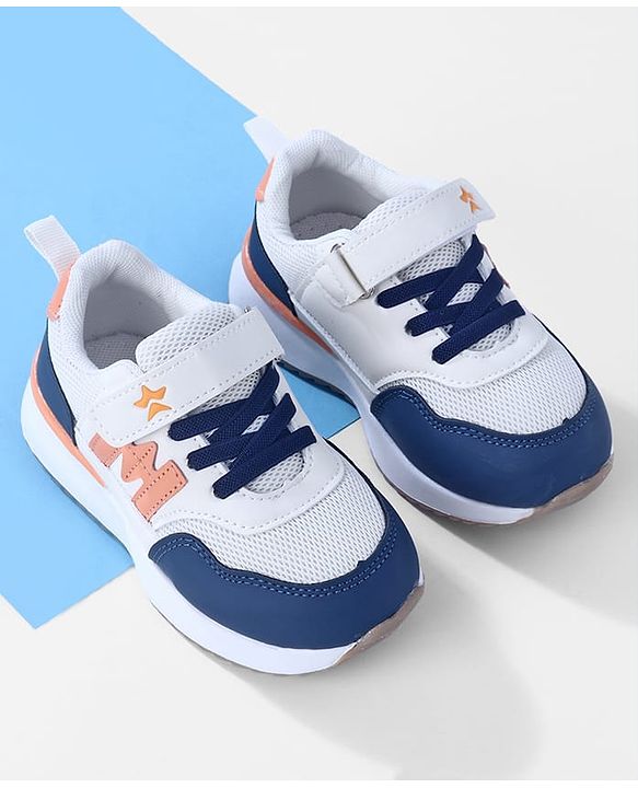 Cute Walk by Babyhug Velcro Closure Sneaker With Lace Detailing - White