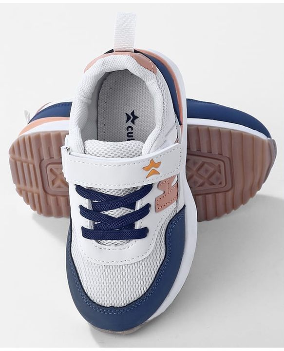 Cute Walk by Babyhug Velcro Closure Sneaker With Lace Detailing - White