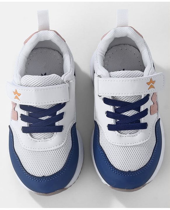 Cute Walk by Babyhug Velcro Closure Sneaker With Lace Detailing - White