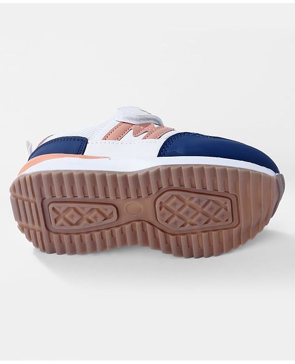 Cute Walk by Babyhug Velcro Closure Sneaker With Lace Detailing - White