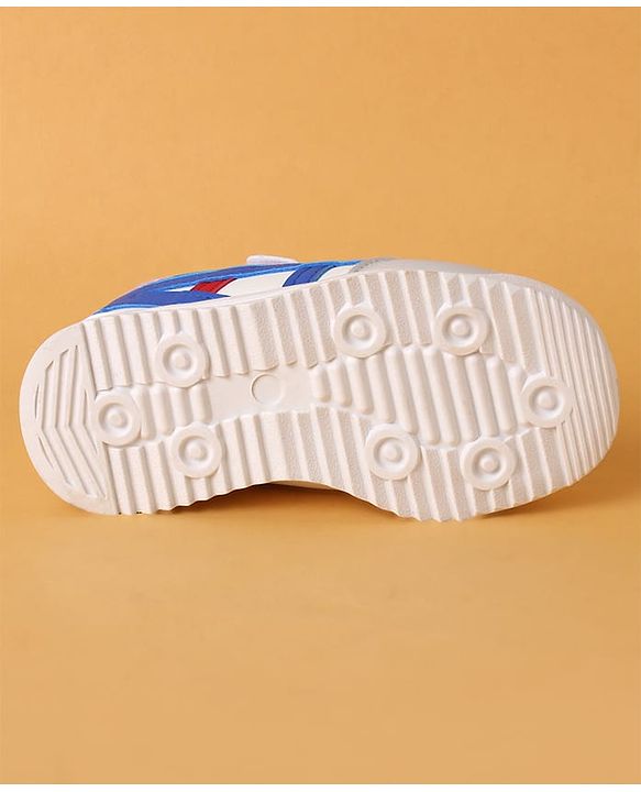 Cute Walk by Babyhug Velcro Closure Sneakers with Stripes - White