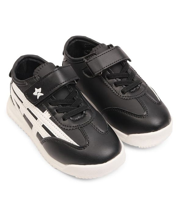 Cute Walk by Babyhug Velcro Closure Sneakers with Stripes - White