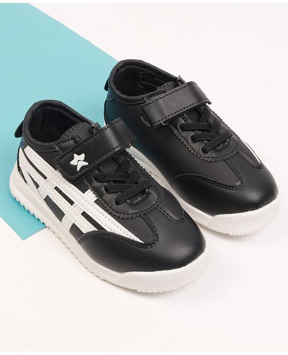 Cute Walk by Babyhug Velcro Closure Sneakers with Stripes - White