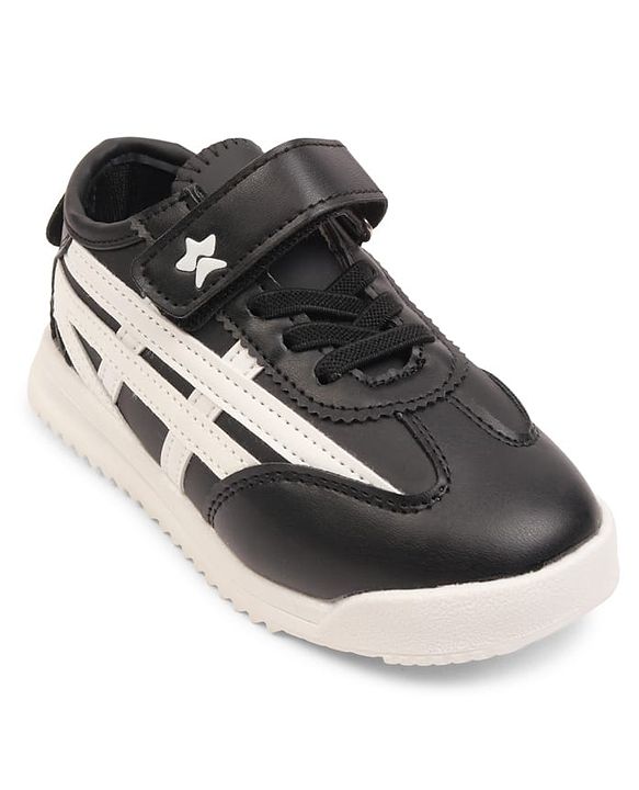 Cute Walk by Babyhug Velcro Closure Sneakers with Stripes - White