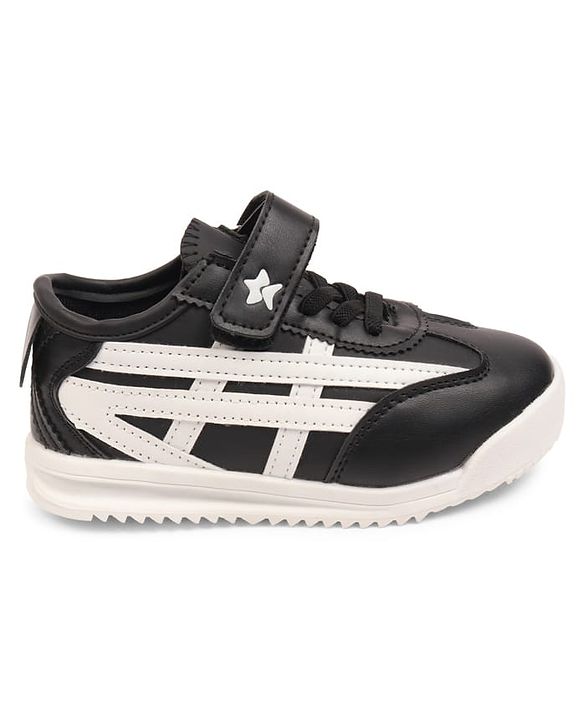 Cute Walk by Babyhug Velcro Closure Sneakers with Stripes - White
