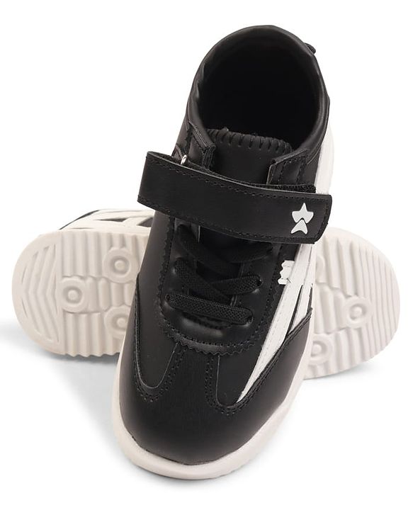 Cute Walk by Babyhug Velcro Closure Sneakers with Stripes - White