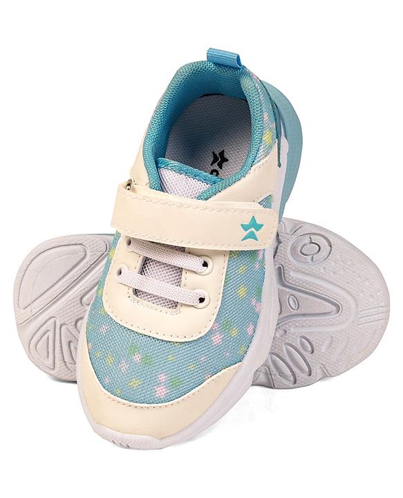 Cute Walk by Babyhug Velcro Closure Sneaker Shoes With Star Print - Pink