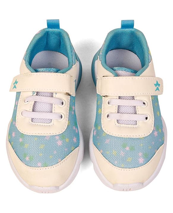 Cute Walk by Babyhug Velcro Closure Sneaker Shoes With Star Print - Pink