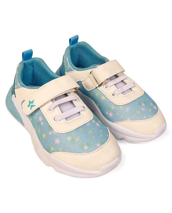 Cute Walk by Babyhug Velcro Closure Sneaker Shoes With Star Print - Pink