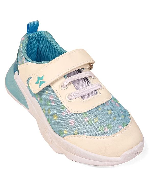 Cute Walk by Babyhug Velcro Closure Sneaker Shoes With Star Print - Pink