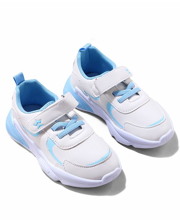 Cute Walk by Babyhug Sneaker Shoes with Velcro Closure - Blue & White