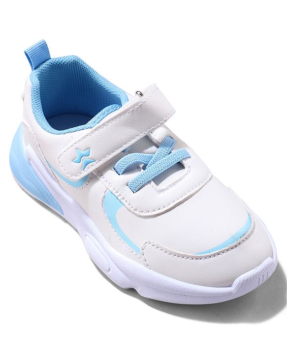 Cute Walk by Babyhug Sneaker Shoes with Velcro Closure - Blue & White