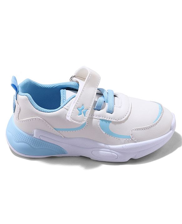 Cute Walk by Babyhug Sneaker Shoes with Velcro Closure - Blue & White