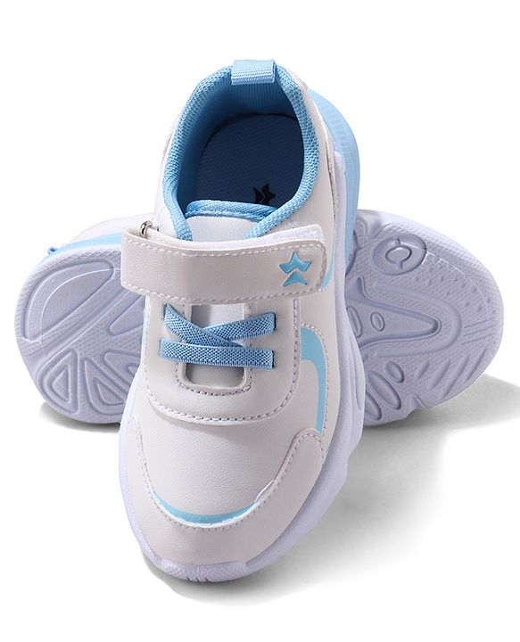 Cute Walk by Babyhug Sneaker Shoes with Velcro Closure - Blue & White