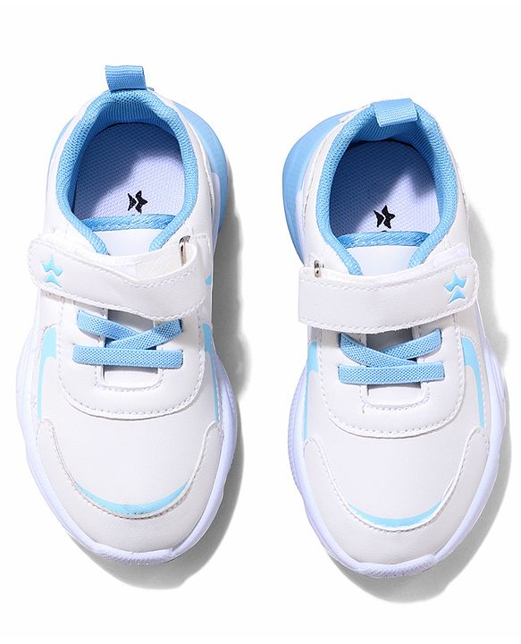 Cute Walk by Babyhug Sneaker Shoes with Velcro Closure - Blue & White