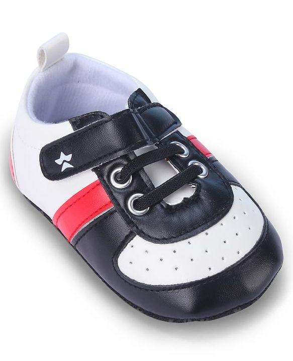 Cute Walk by Babyhug Booties with Velcro Closure & Tape Detailing - Beige