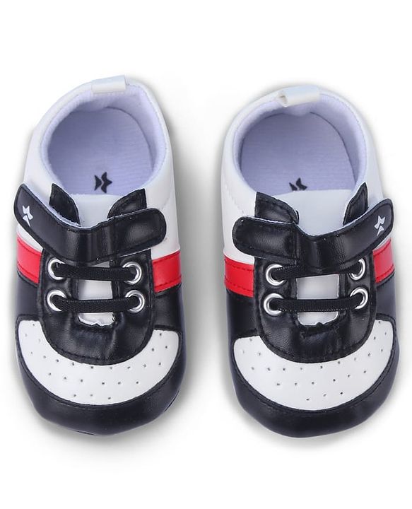 Cute Walk by Babyhug Booties with Velcro Closure & Tape Detailing - Beige