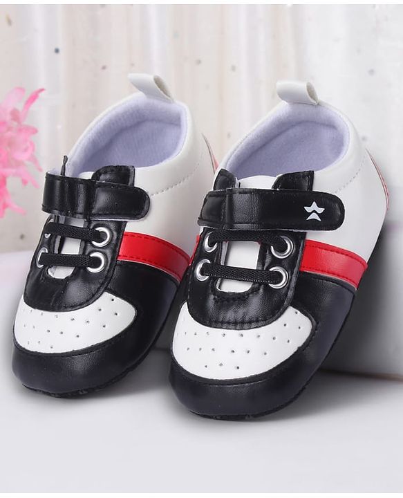 Cute Walk by Babyhug Booties with Velcro Closure & Tape Detailing - Beige
